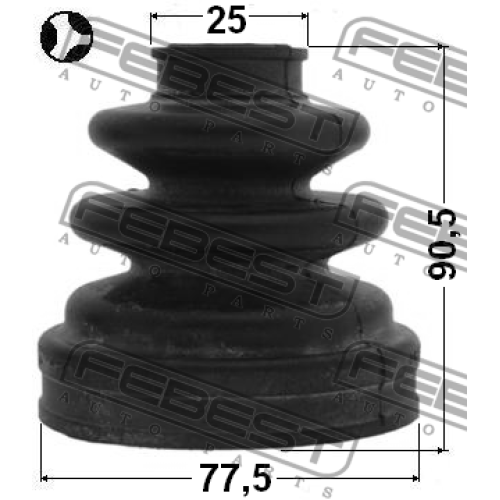 Маншон вътрешно каре задна полуоска TOYOTA 0443842150, 0115-ACA20RT RAV4 1993-2000
