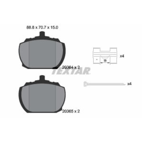 91109274,20364 TEXTAR предни накладки FORD TRANZIT 91109274,20364 TEXTAR предни накладки FORD TRANZIT