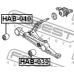 51810-SH3-003 HAB-039 Тампон преден носач HONDA CIVIC 1987-1998