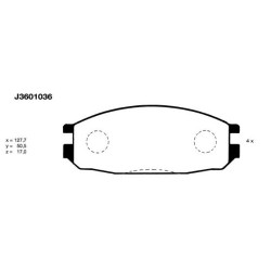 Предни накладки NISSAN 4106011C85 J3601036 