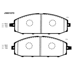 Предни накладки NISSAN PATROL Y61 41060VC091 J3601070