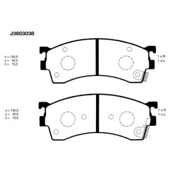 Предни накладки MAZDA J3603061,GAYA-33-23Z J3603038 Предни накладки MAZDA J3603061,GAYA-33-23Z J3603038