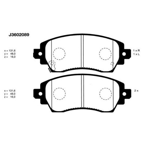 Предни Накладки TOYOTA 0446502030 J3602089 Предни Накладки TOYOTA 0446502030 J3602089