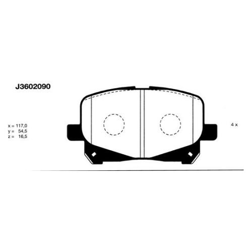 Предни Накладки TOYOTA 0446528460 J3602090 Предни Накладки TOYOTA 0446528460 J3602090