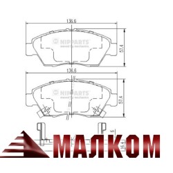 45022-S04-V10 J3604033 НАКЛАДКИ ПРЕДНИ HONDA CIVIC , JAZZ